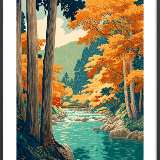 Bækens rytmiske klang - Black Frame, With White Border