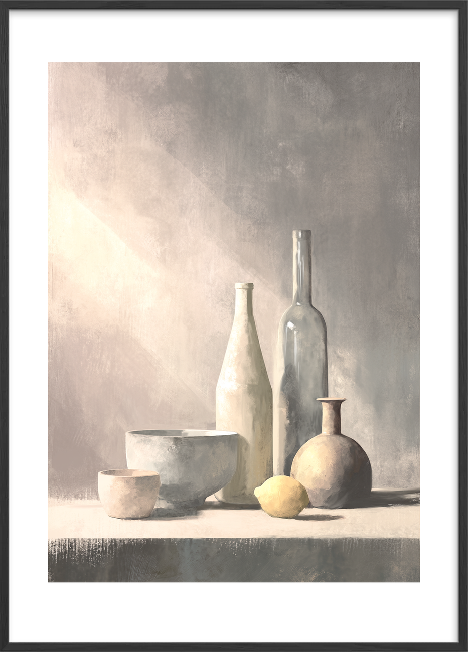 Lysets tørre hvisken - Black Frame, With White Border