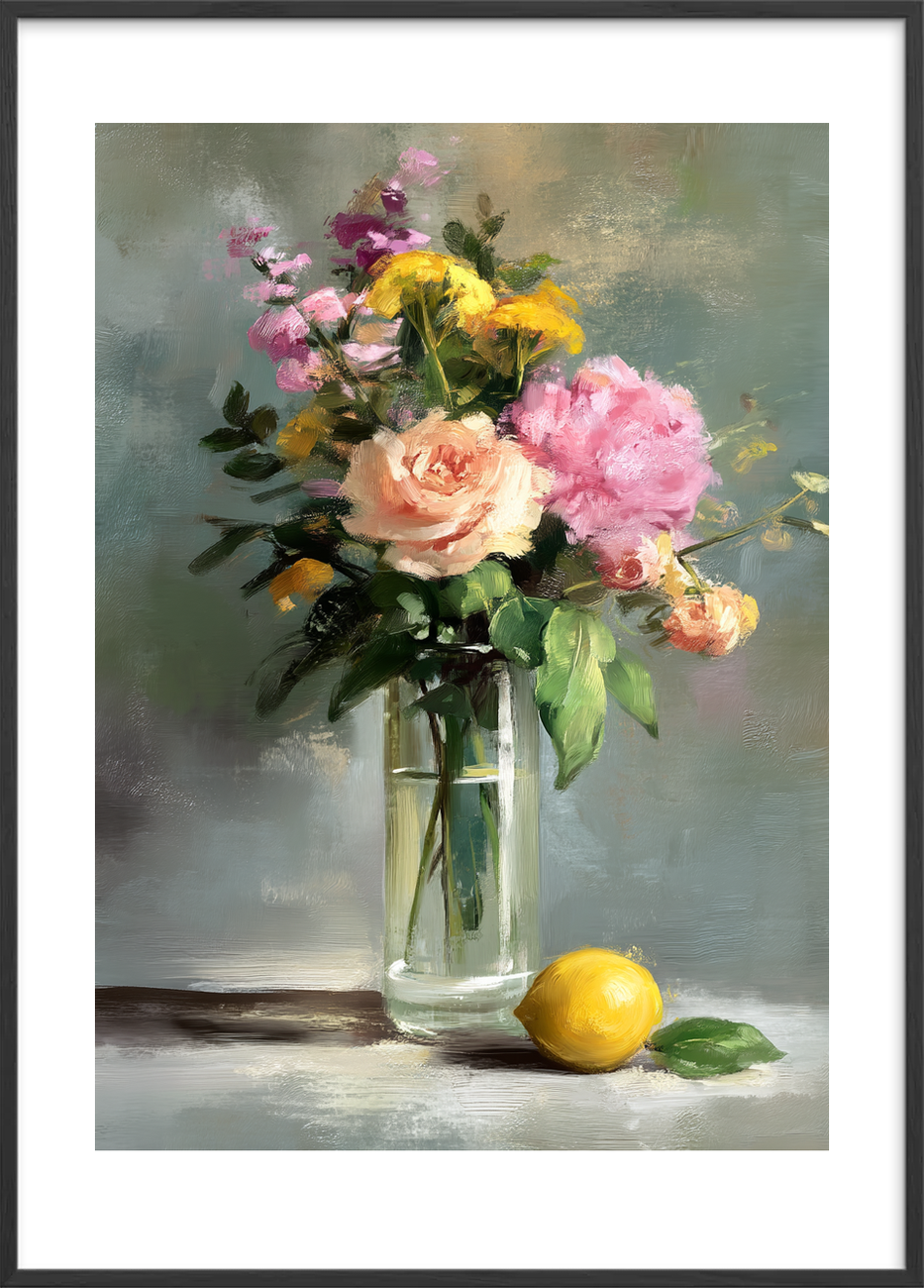 Duft af fløjl og citron - Black Frame, With White Border