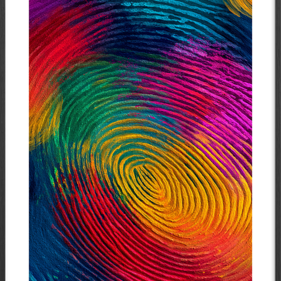 Spiralens sagte sus - Black Frame, With White Border