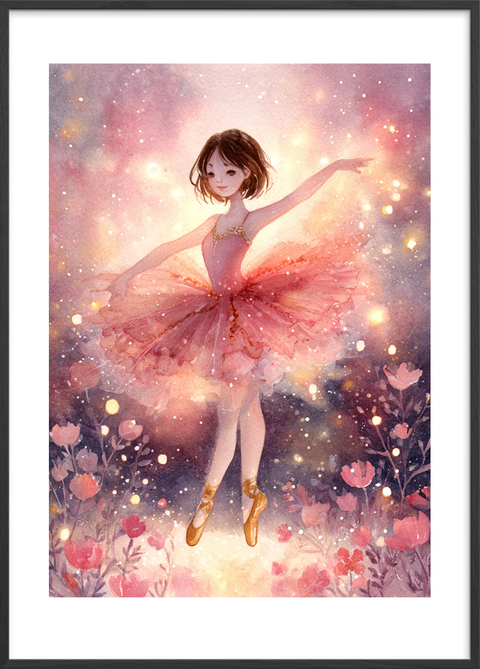 Blid susen af lys - Black Frame, With White Border