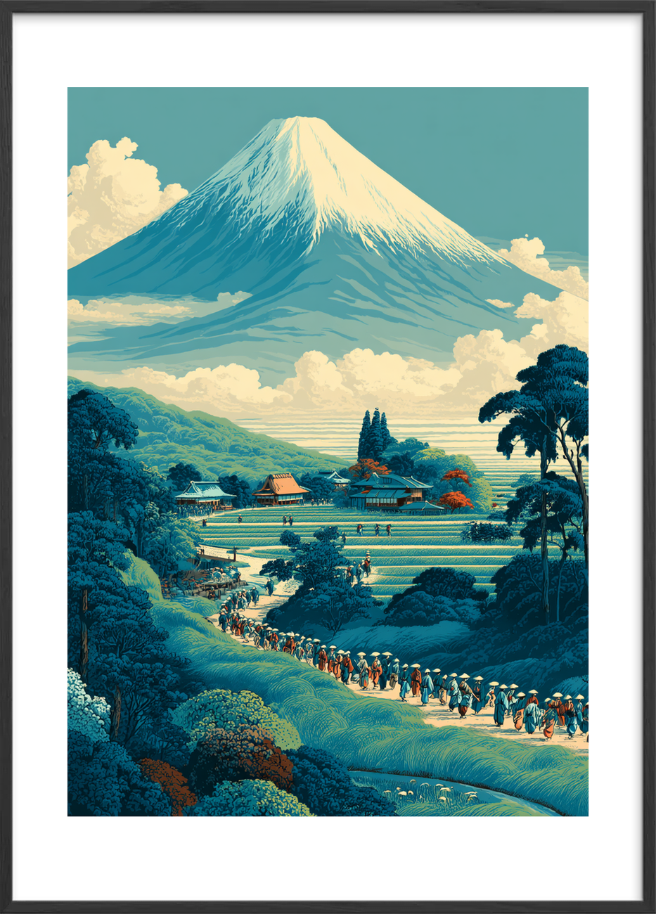 Fodtrin langs evighedens sti - Black Frame, With White Border