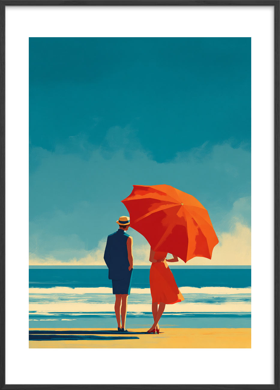 Sang fra bølgerne - Black Frame, With White Border