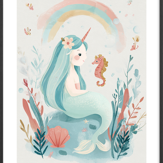 Regnbuens stille sang - Black Frame, With White Border