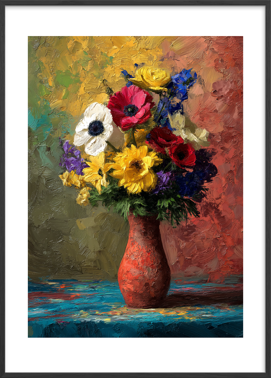 Klang af farver - Black Frame, With White Border