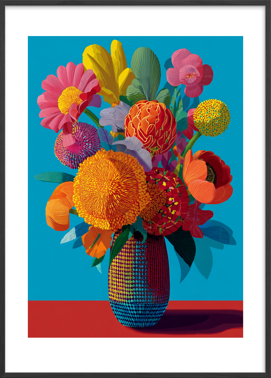 Hviskende farvers klang - Black Frame, With White Border