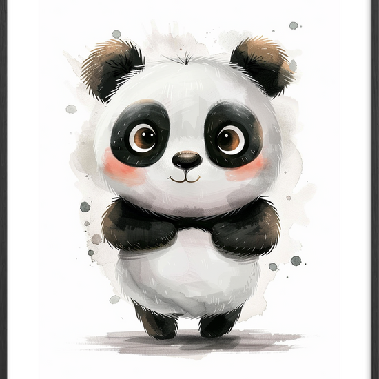 Blød hvisken fra små poter - Black Frame, With White Border