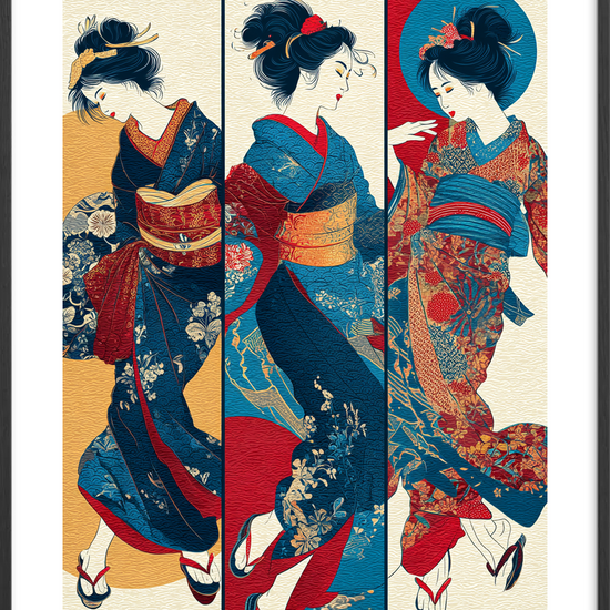 Hviskende silke i dans - Black Frame, With White Border