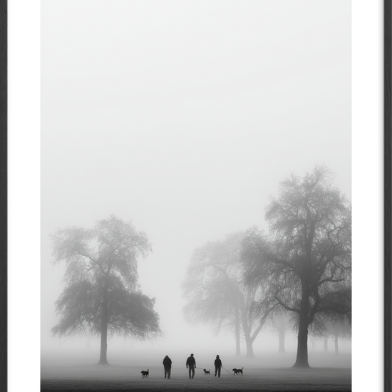 Stumhedens bløde fodtrin - Black Frame, With White Border