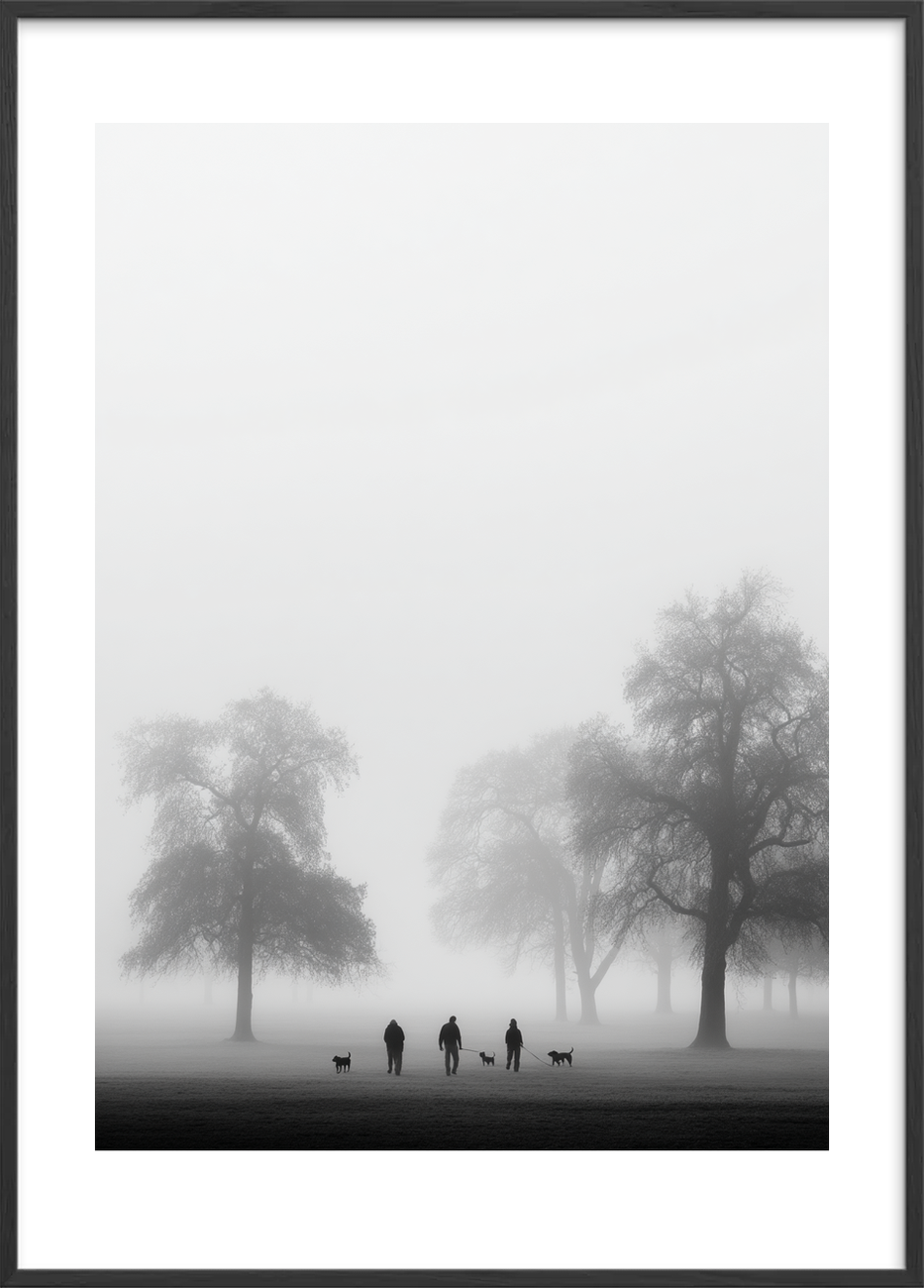 Stumhedens bløde fodtrin - Black Frame, With White Border