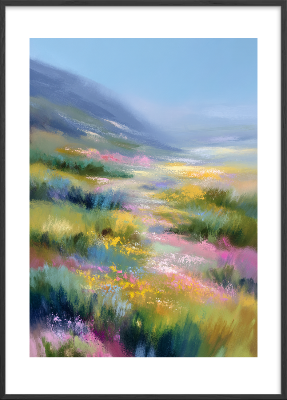 Lyd af farver i vinden - Black Frame, With White Border