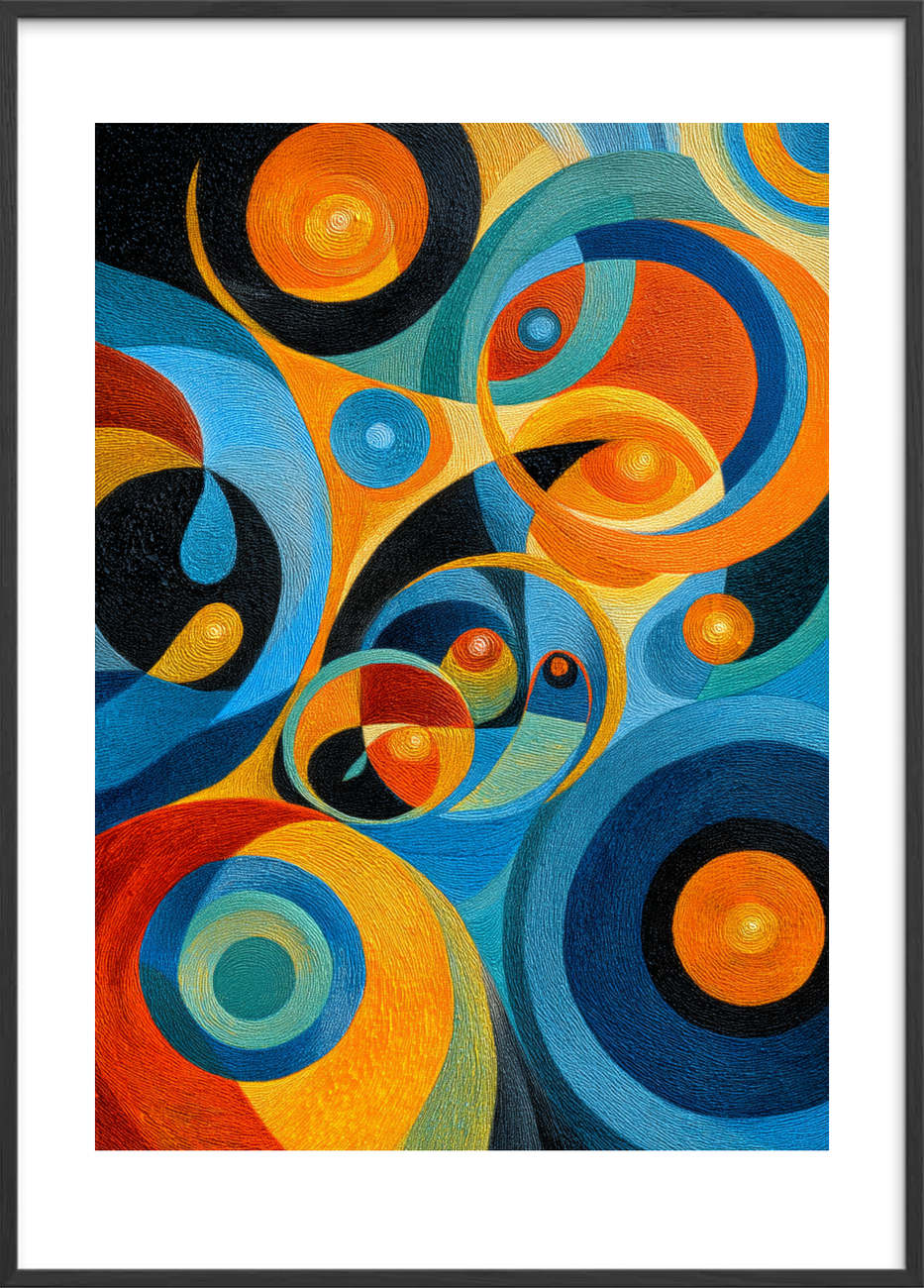 Klang af solens ringe - Black Frame, With White Border