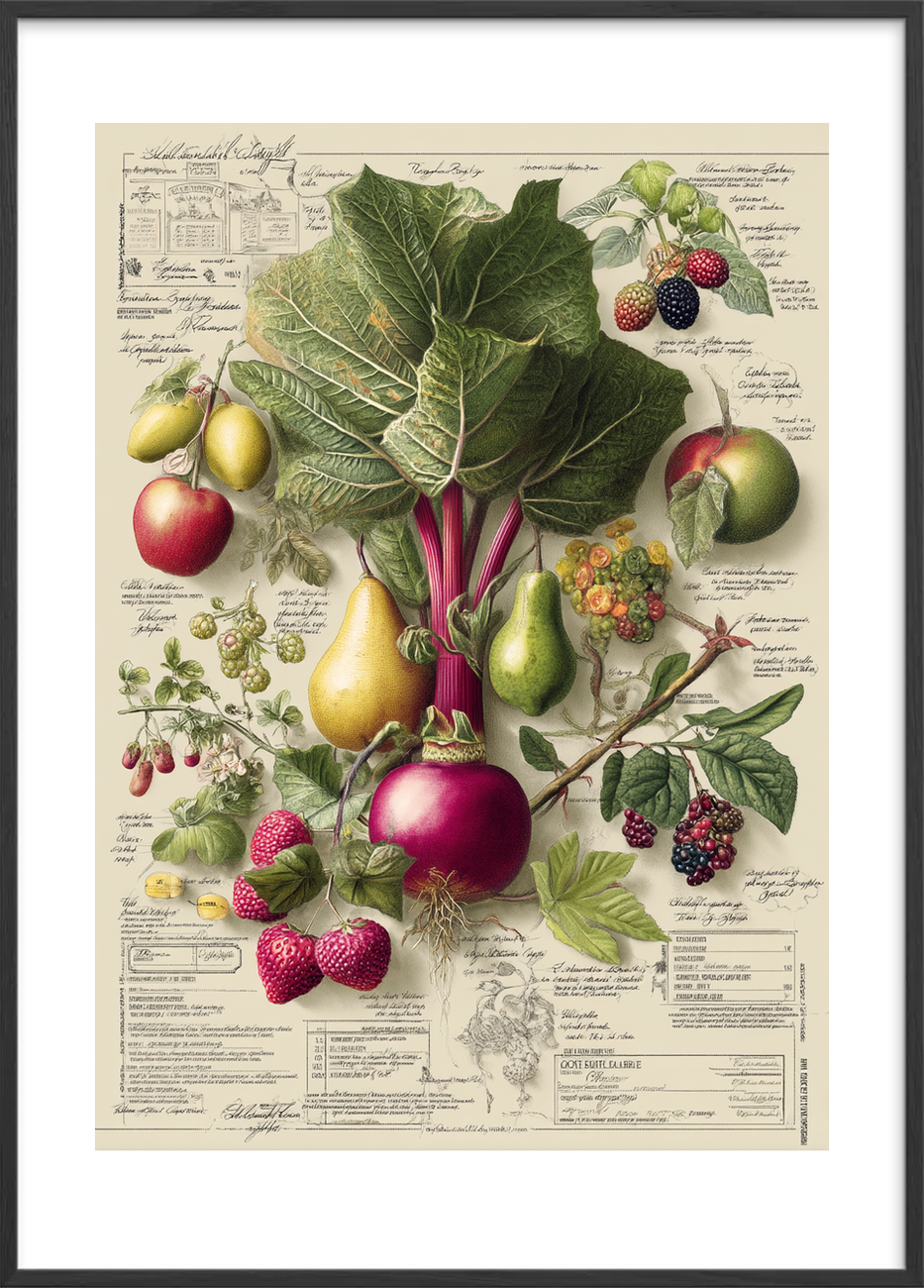 Duft af solvarme bær - Black Frame, With White Border