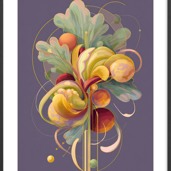 Hvisken fra gyldne blade - Black Frame, With White Border