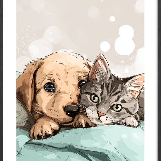 Blød symfoni af tryghed - Black Frame, With White Border