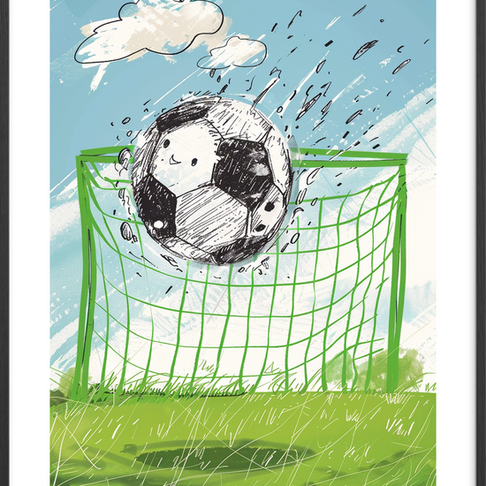 Boldens kys mod nettet - Black Frame, With White Border