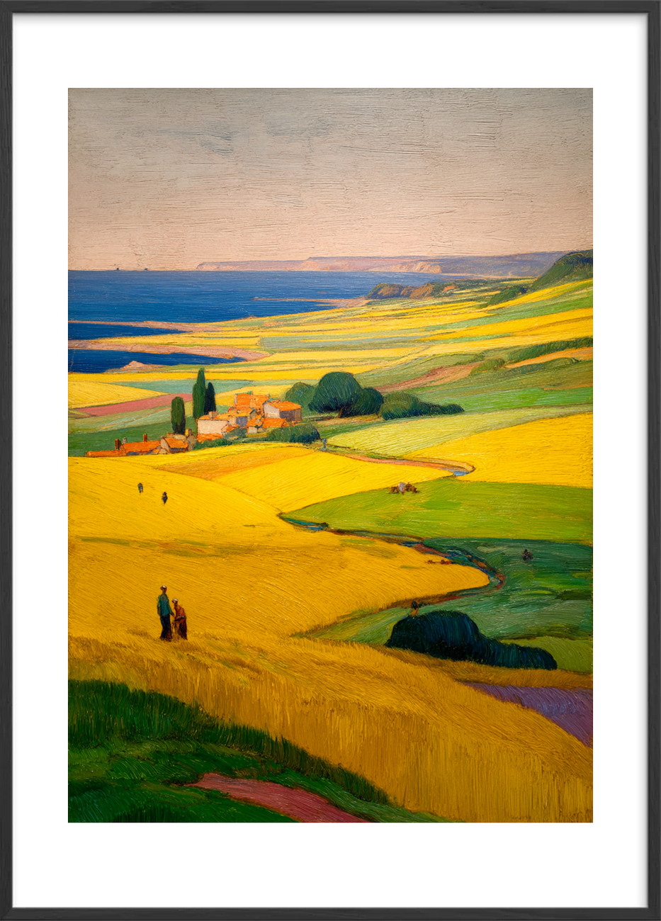 Sus af gyldent korn - Black Frame, With White Border