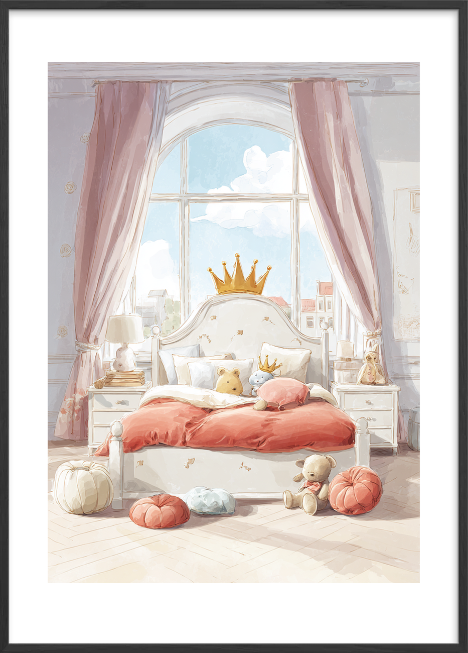 Kongelig hvisken af blødhed - Black Frame, With White Border