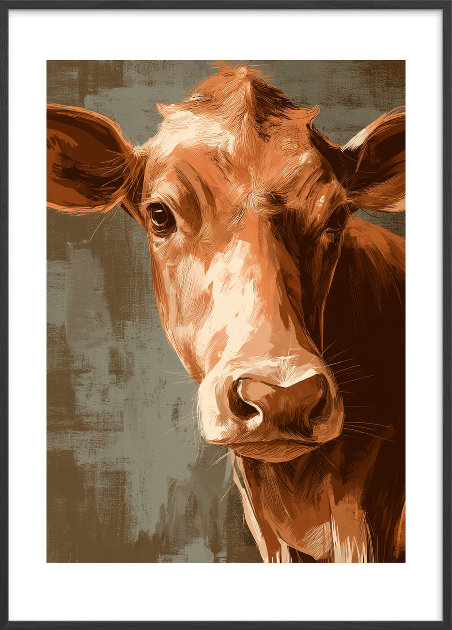 Mulens varme ånde - Black Frame, With White Border