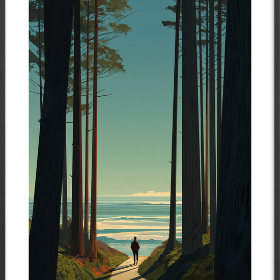 Hjertets stille bølgeslag - Black Frame, With White Border