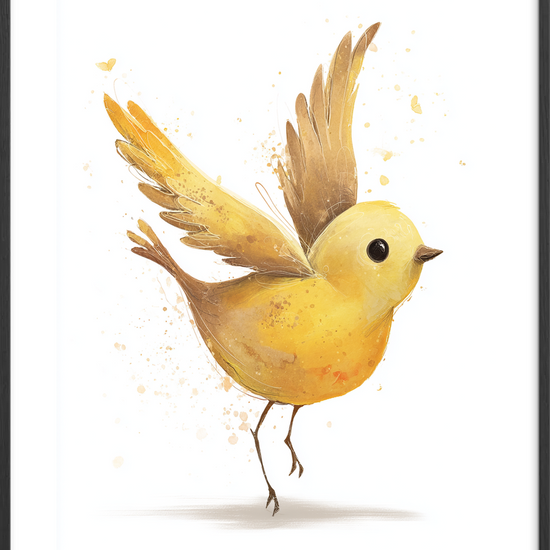 Honningklang i let vingeslag - Black Frame, With White Border