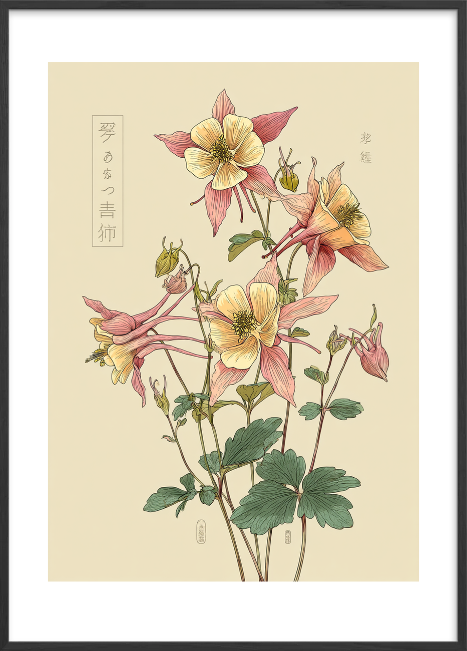 Hviskende duft af forår - Black Frame, With White Border