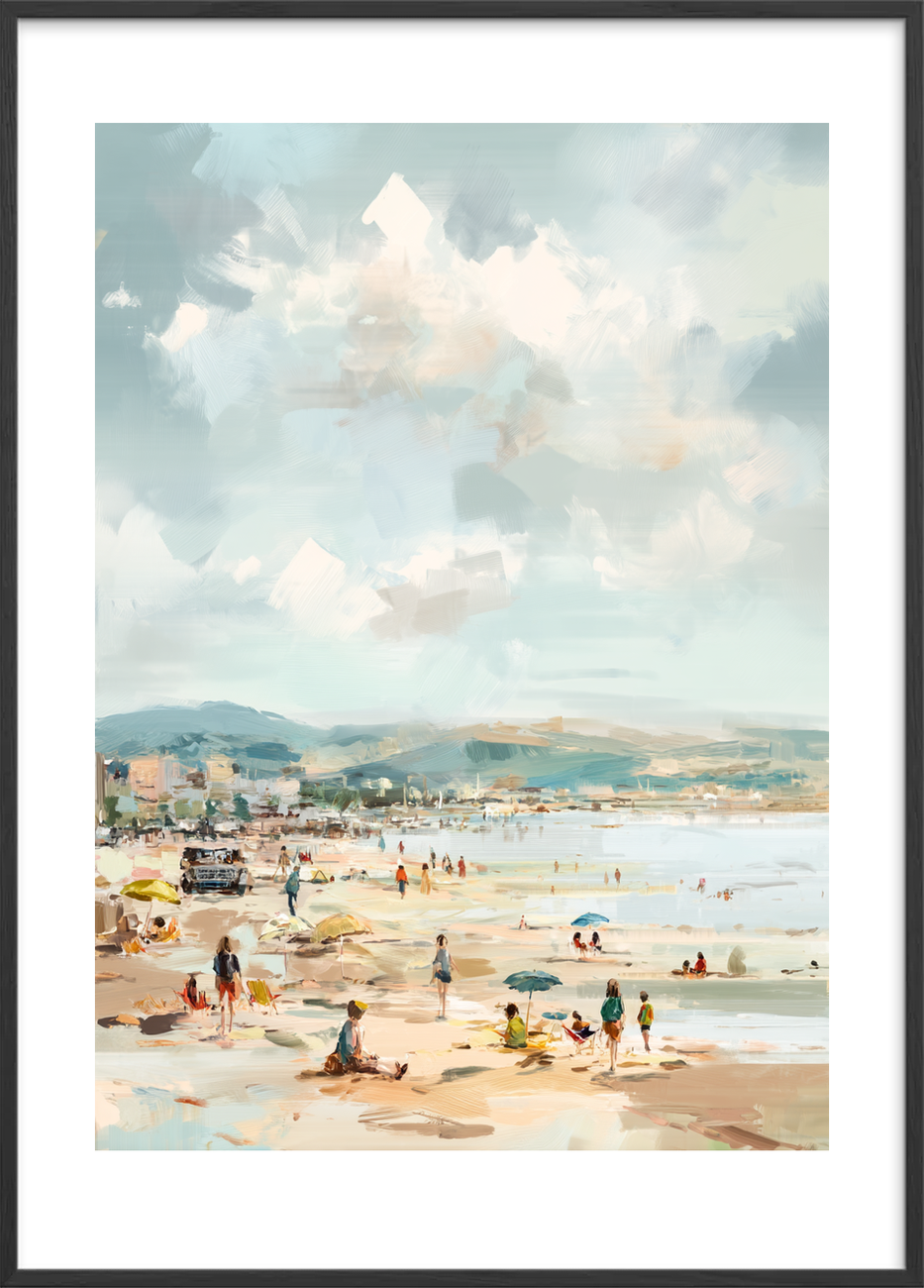 Suset af salt og sand - Black Frame, With White Border