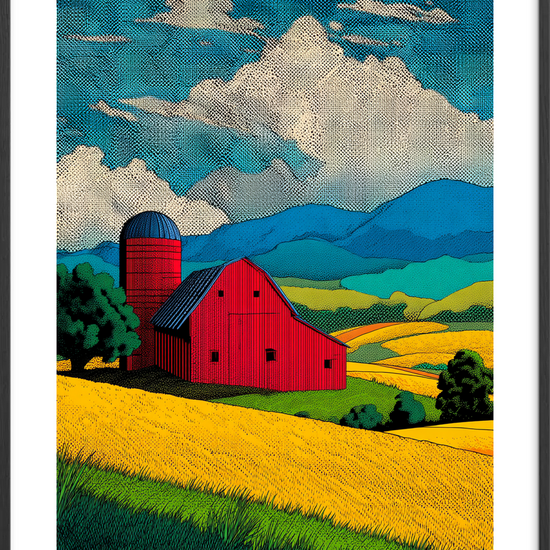 Sommerens gyldne hvisken - Black Frame, With White Border