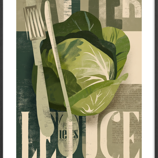 Knasende grøn symfoni - Black Frame, With White Border