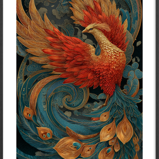 Ildens hvisken - Black Frame, With White Border