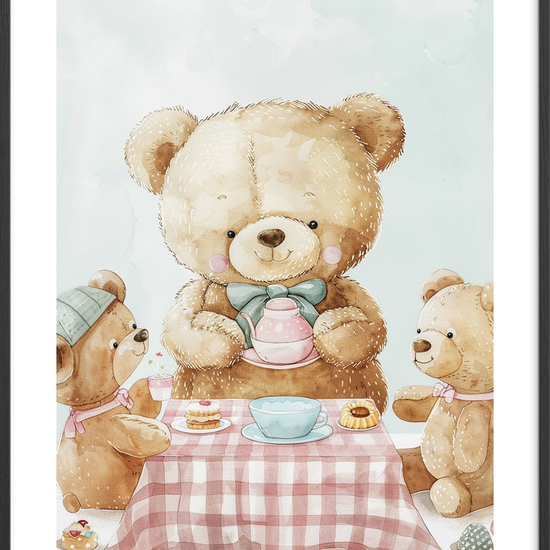 Duften af barndommens te - Black Frame, With White Border