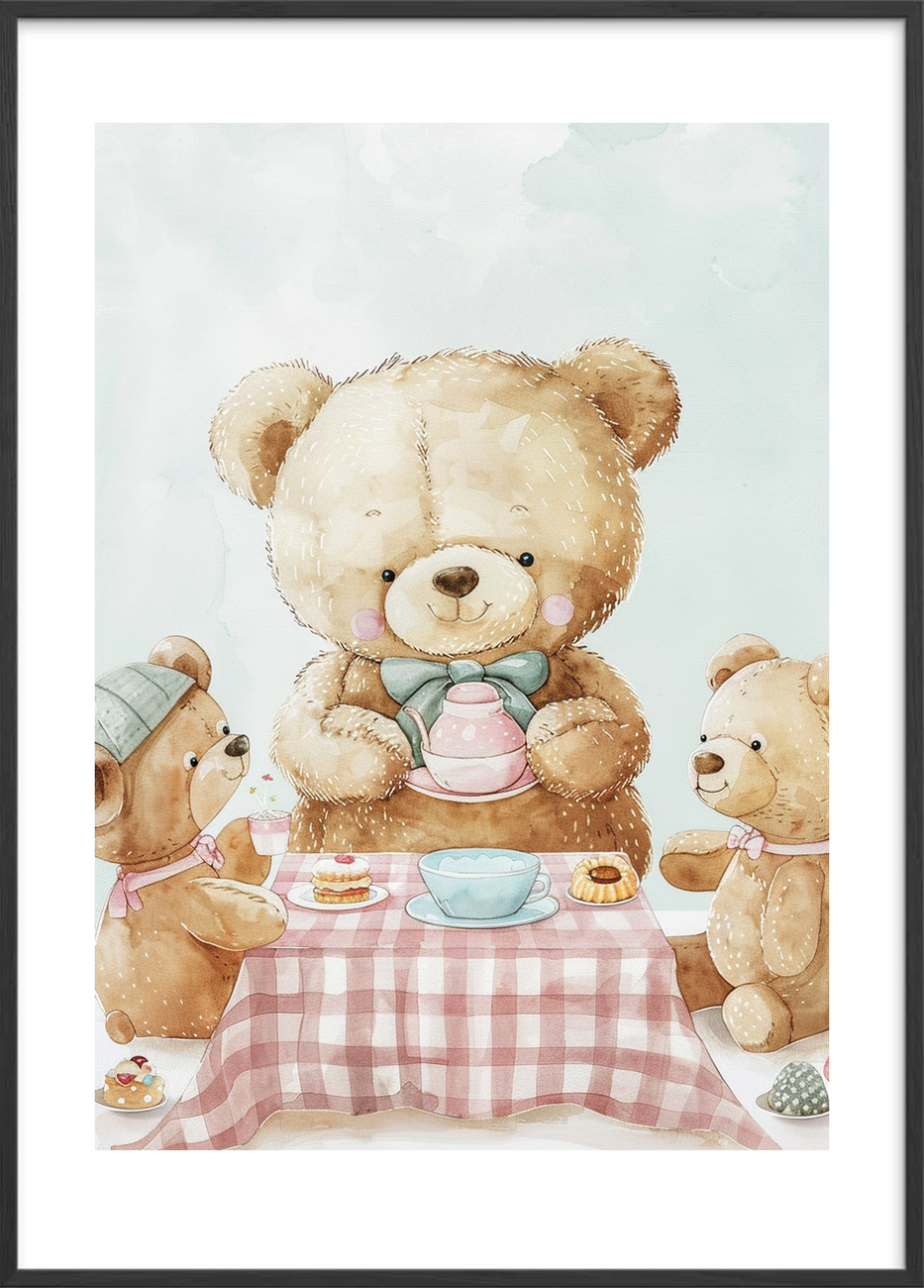 Duften af barndommens te - Black Frame, With White Border