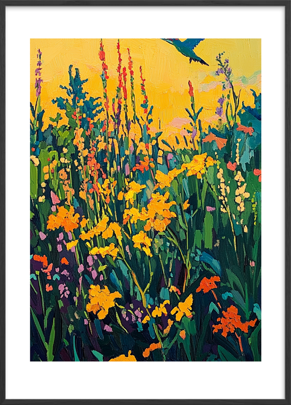 flugten over vildengens farvebrus - Black Frame, With White Border