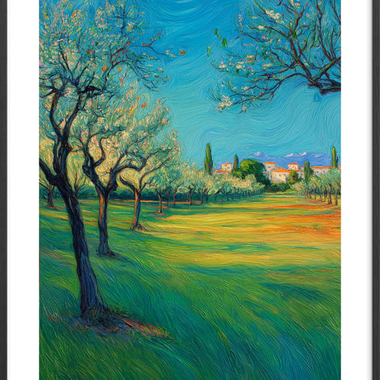 Luftens stille hvisken - Black Frame, With White Border