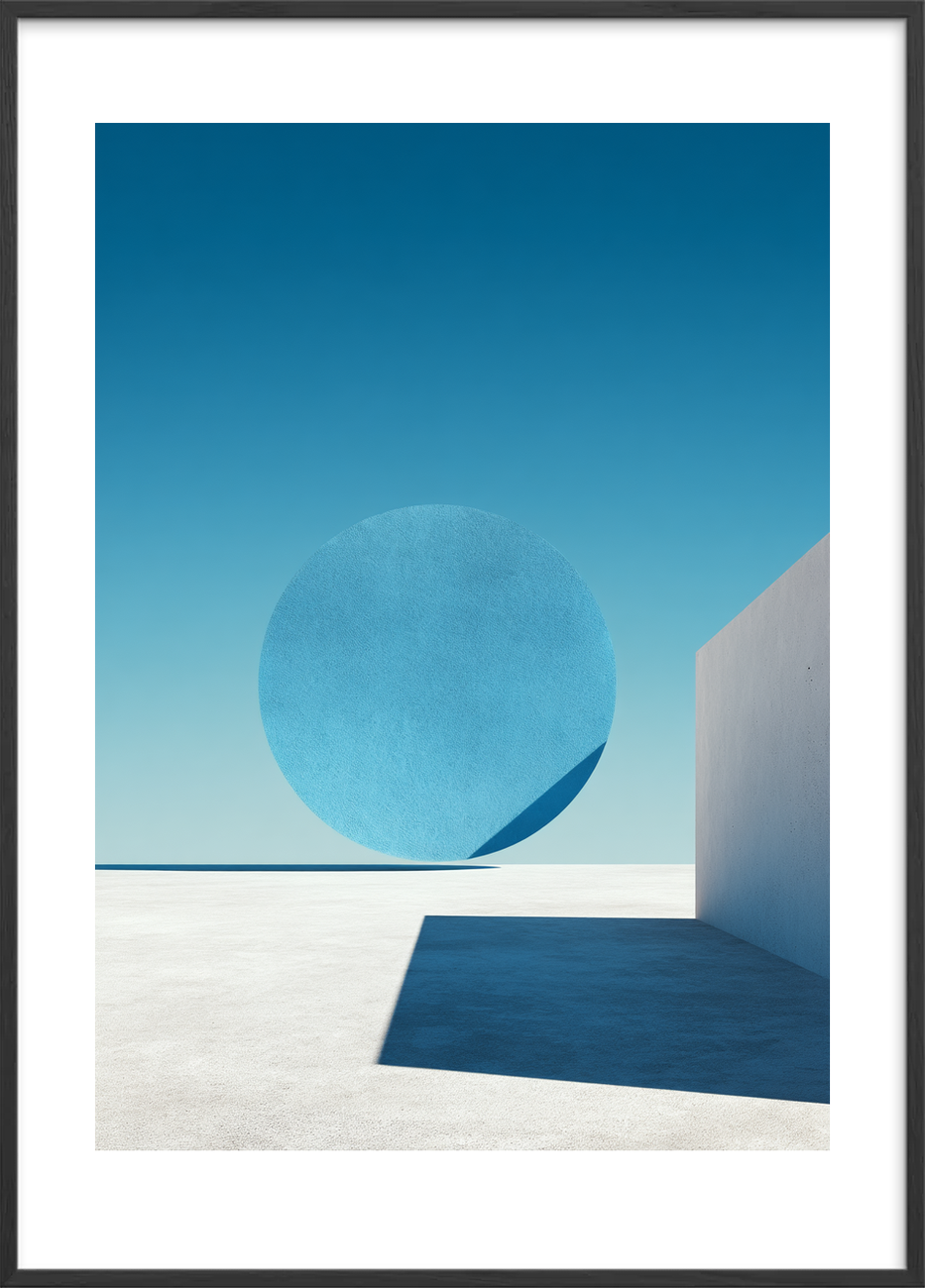 Stilhedens blå klang - Black Frame, With White Border