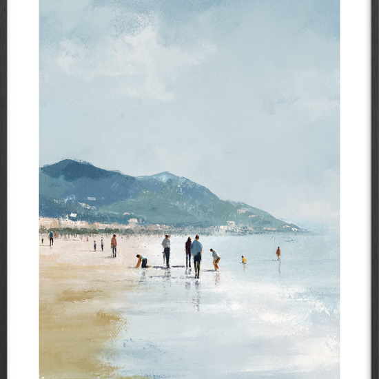 Sandets kolde kærtegn - Black Frame, With White Border