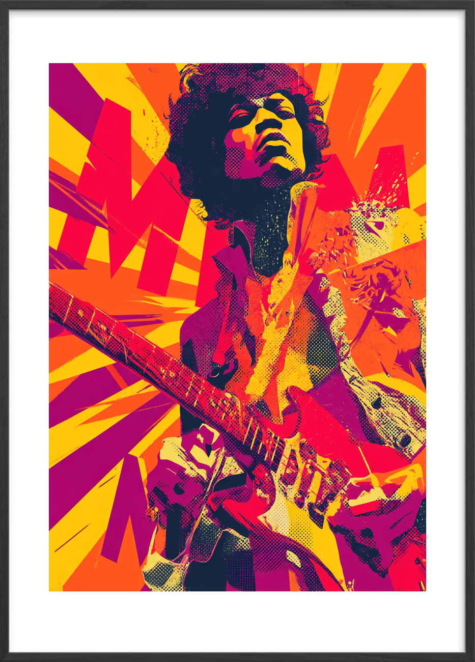 Elektrisk smag af sol - Black Frame, With White Border