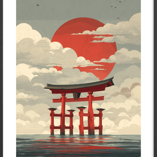 Solen smager af salt - Black Frame, With White Border