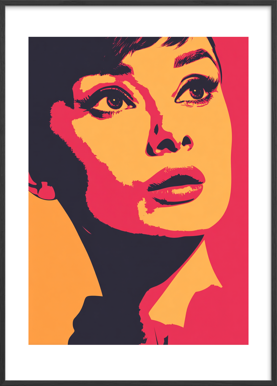 Stilhedens varme kys - Black Frame, With White Border