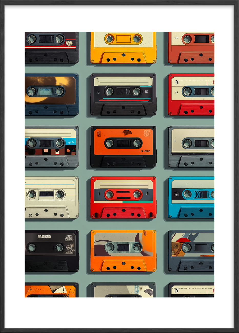 Magnetbåndets støvede rytmer - Black Frame, With White Border