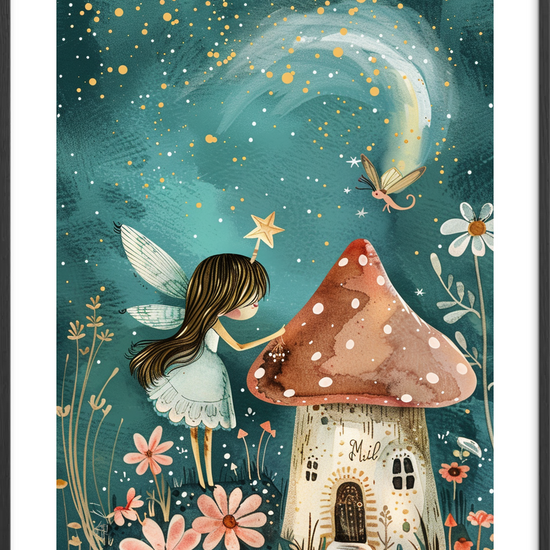 Stjernestøvets hvisken - Black Frame, With White Border