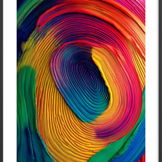 Tungen smager farvebrus - Black Frame, With White Border