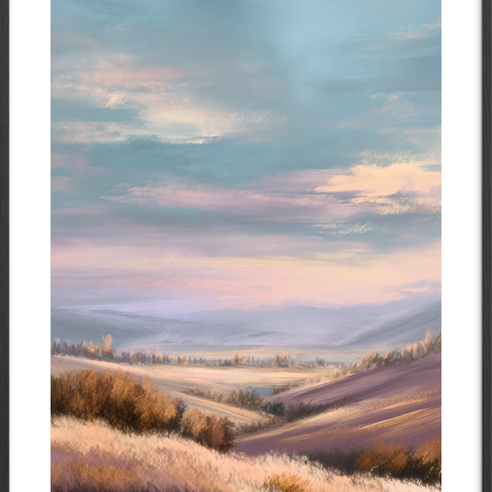 Morgenens bløde sus - Black Frame, With White Border