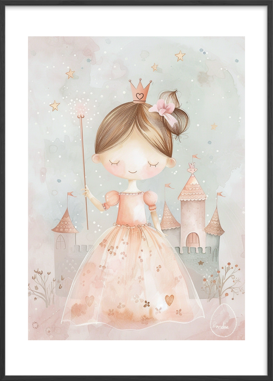 Stjernestøvens blide hvisken - Black Frame, With White Border