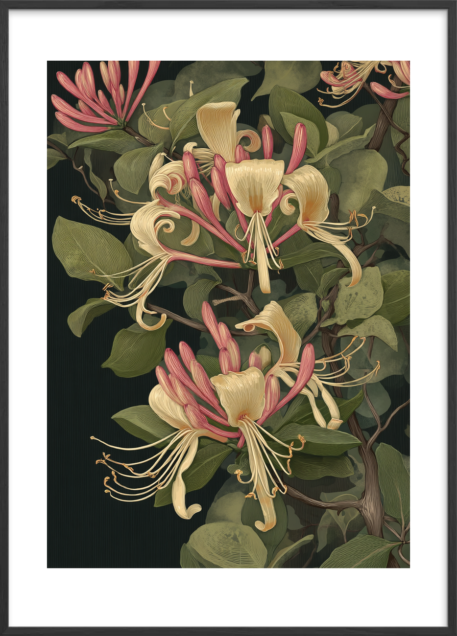 Honningduftens sagte sus - Black Frame, With White Border