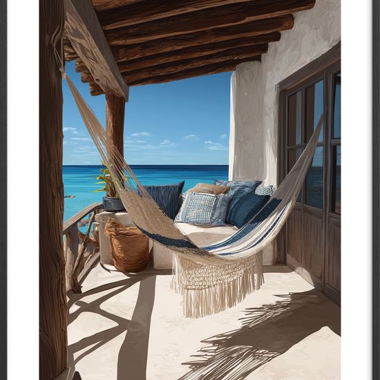 Havsus og svale drømme - Black Frame, With White Border