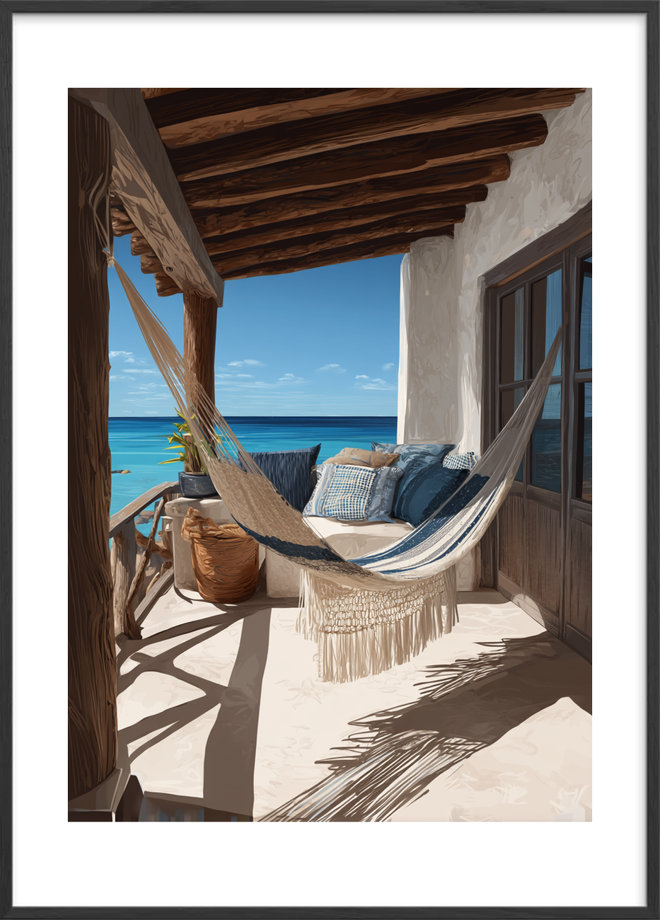 Havsus og svale drømme - Black Frame, With White Border