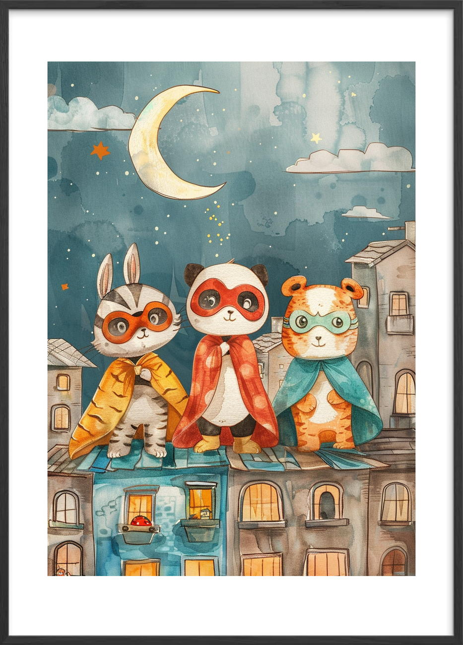 Nattens hvisken fra kapperne - Black Frame, With White Border