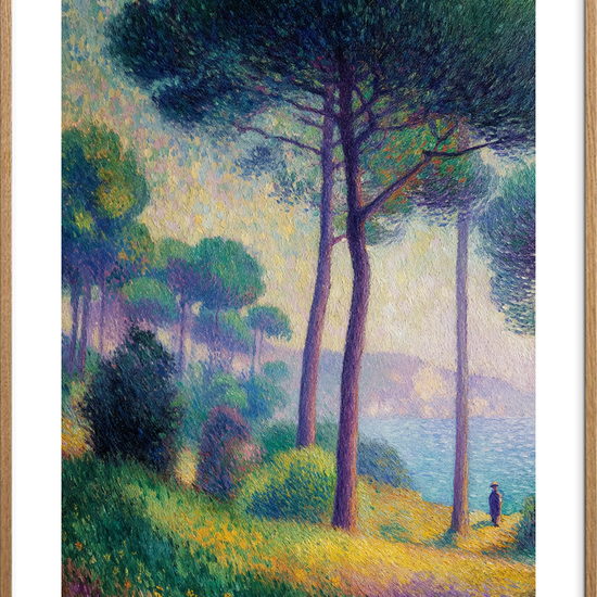 Brisens saltede hvisken - Oak Frame, With White Border