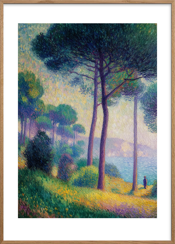 Brisens saltede hvisken - Oak Frame, With White Border